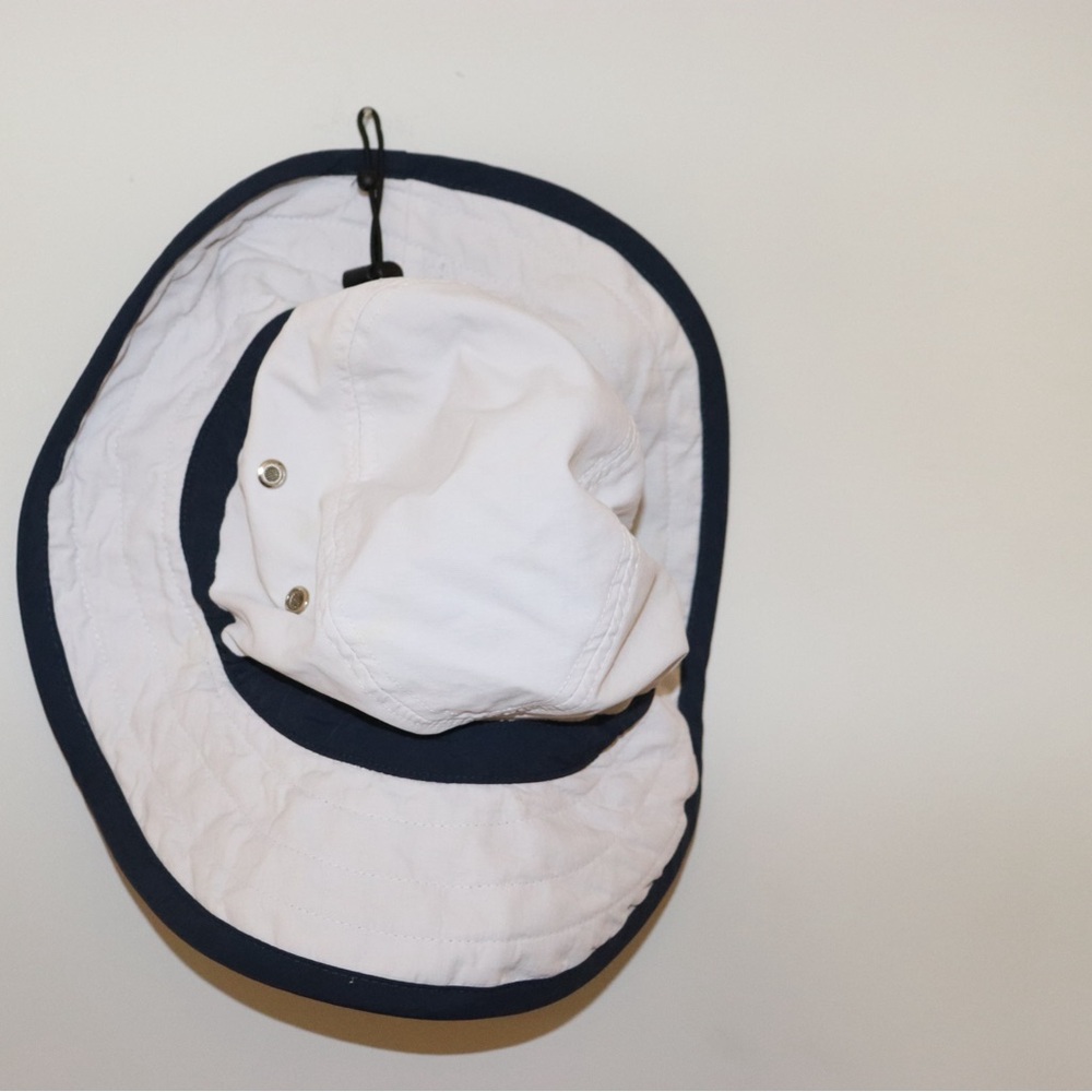 Men's White and Navy Sun Hat